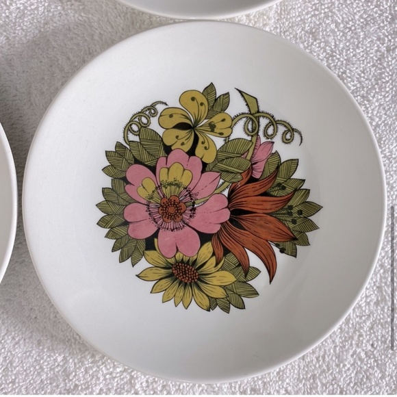 Vintage Ridgway Ironstone Kyoto Flower Pattern Side Snack Plates x4 - Picture 6 of 11